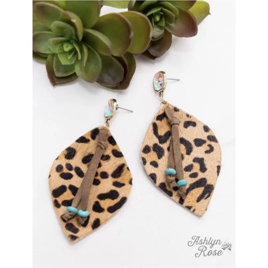 -Glitter In the Wild- Leaf Earrings