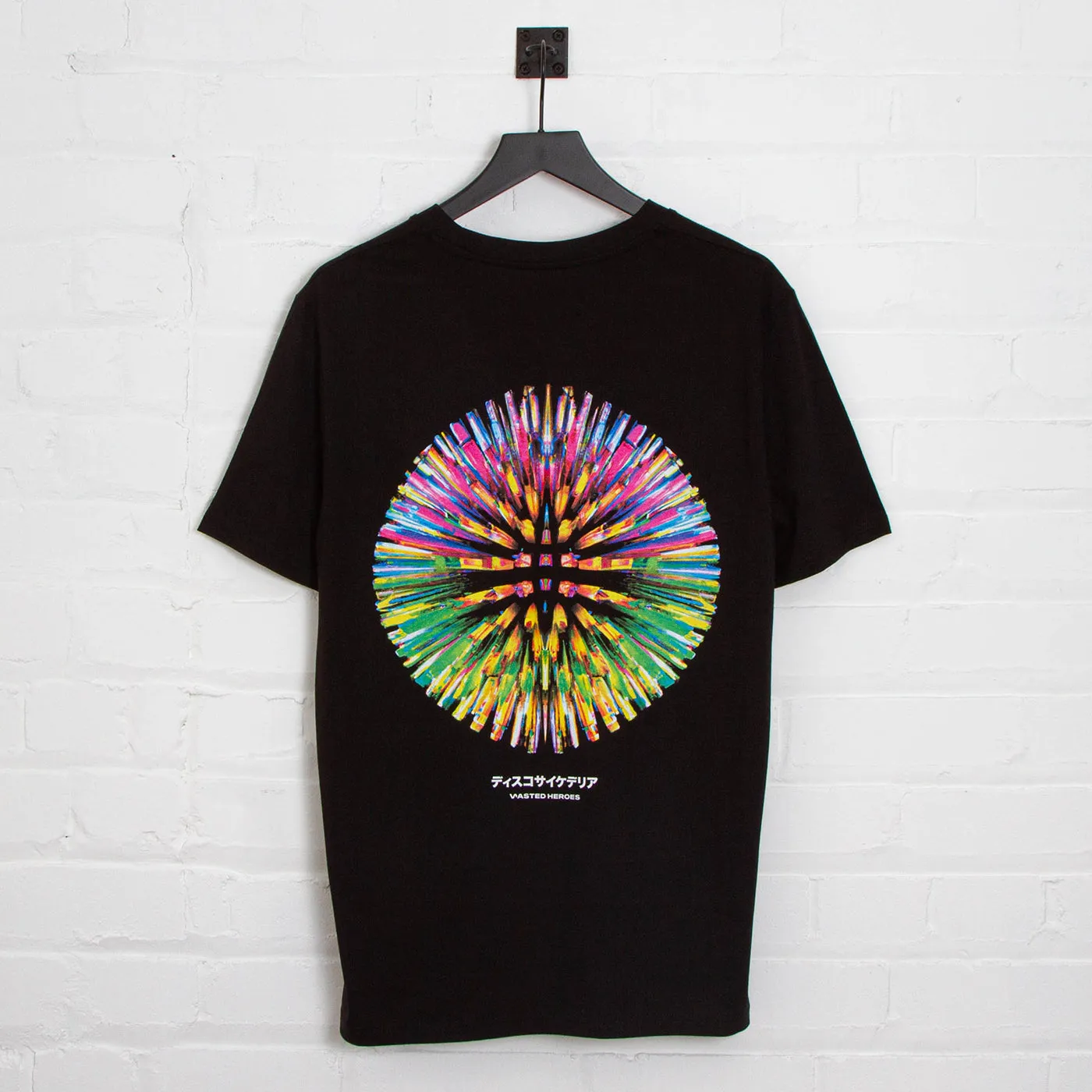 031 Disco Psychedelia Back Print - Tshirt - Black