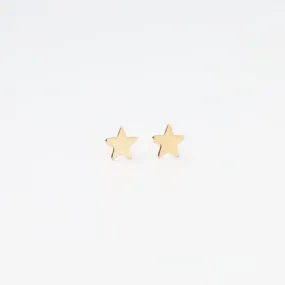 14k Small Star Post Earrings