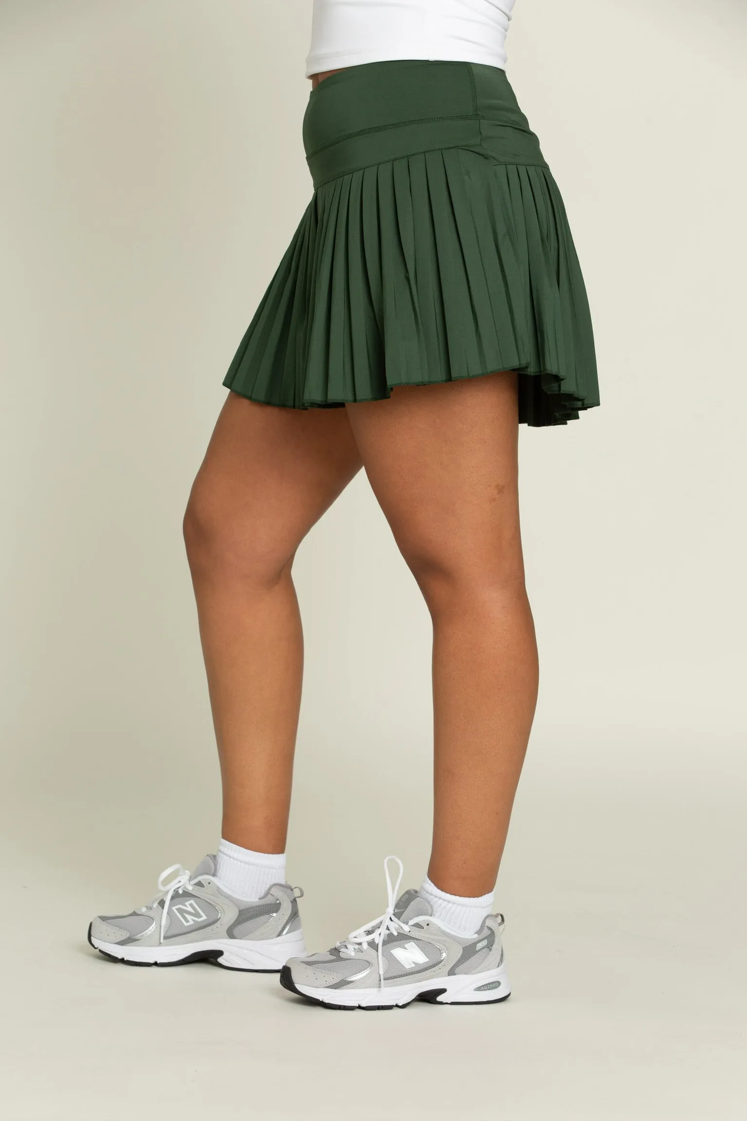 15" Forest Green Pleated Tennis Skirt