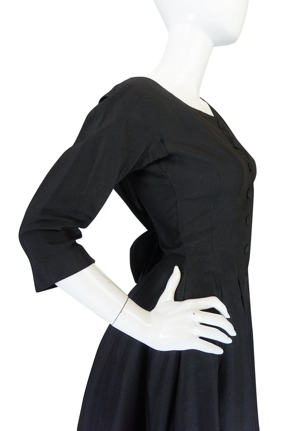 1950s Extraordinary Gigi Young Silk Button Front Dress