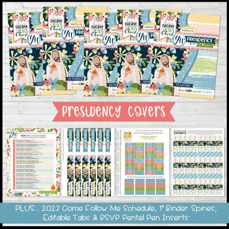 2024 YOUNG WOMEN Presidency Planner {EDITABLE} PRINTABLE