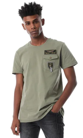 53217 Military Fashionable Olive Tee