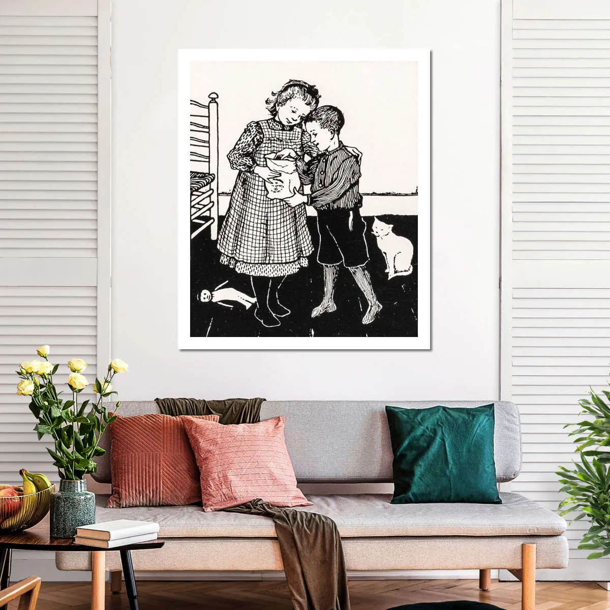 A Boy And A Girl Wall Art