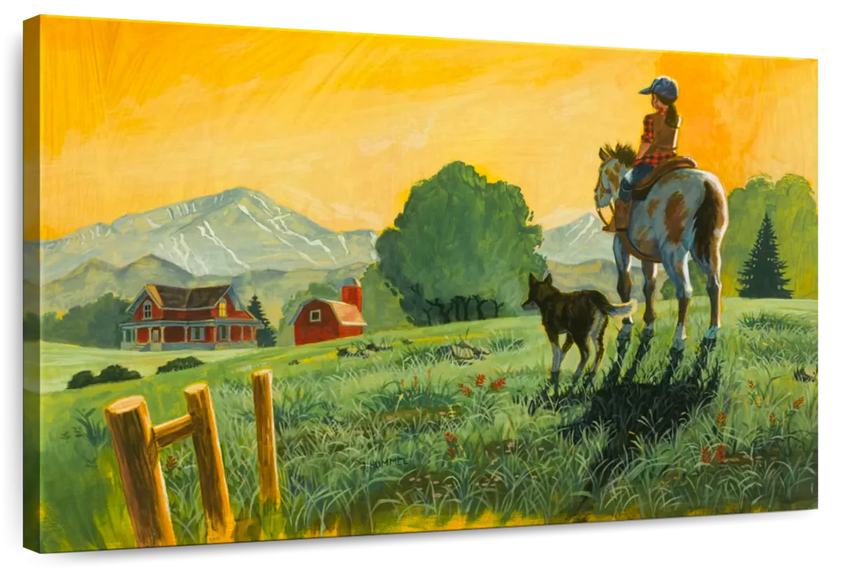 A Girl A Horse And Her Dog Wall Art