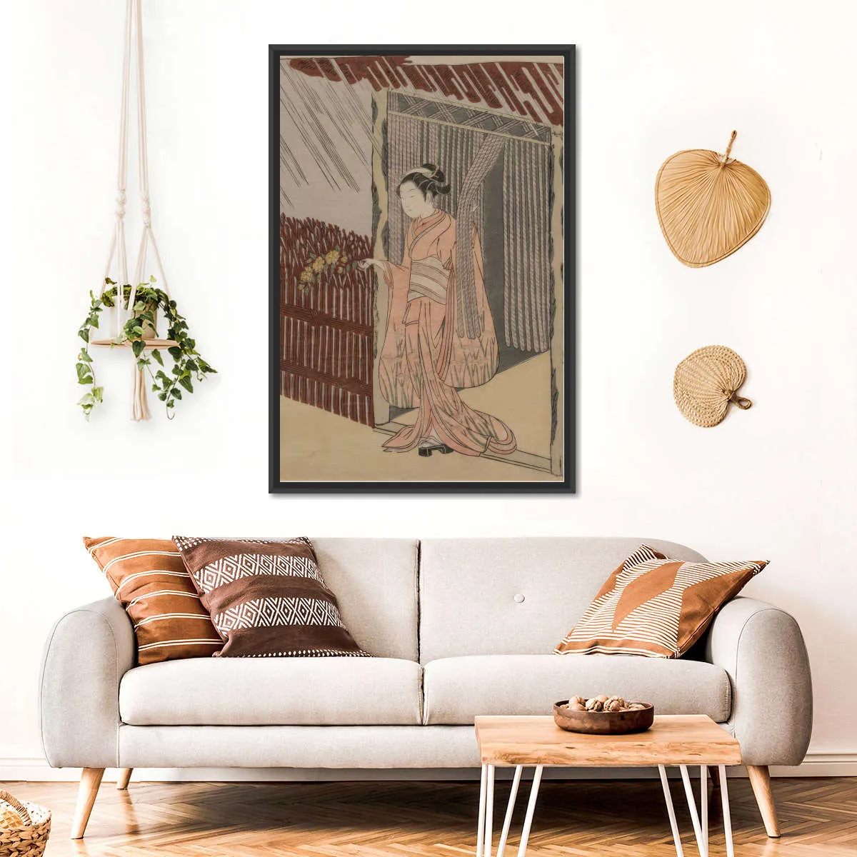 A Girl Dressing In Pink Wall Art