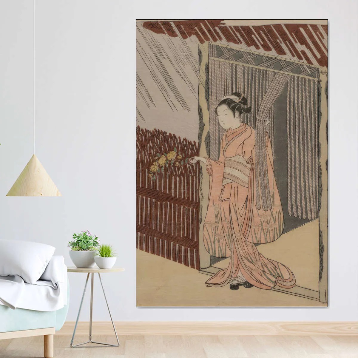 A Girl Dressing In Pink Wall Art