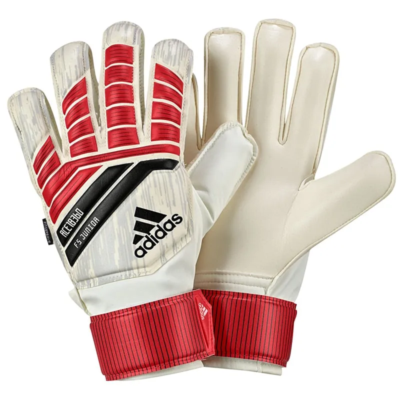 adidas Kids Predator Fingersave Goalkeeper Gloves Red/Black/White