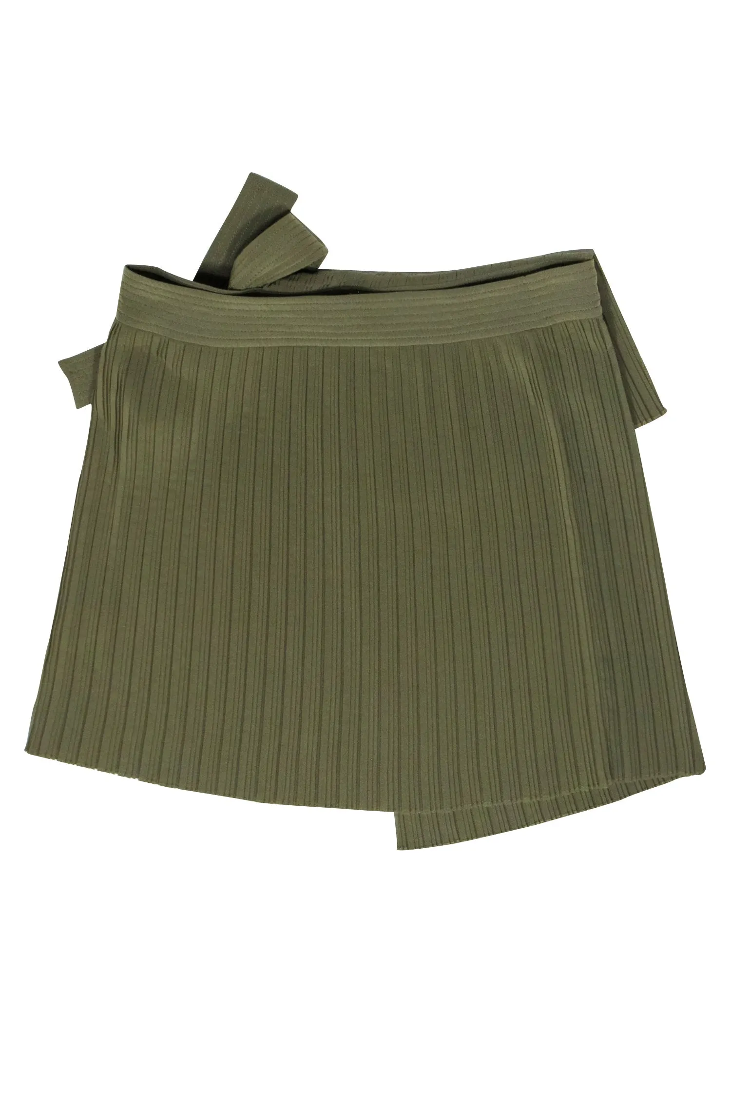 A.L.C. - Green Pleated Wrap Skirt Sz 0