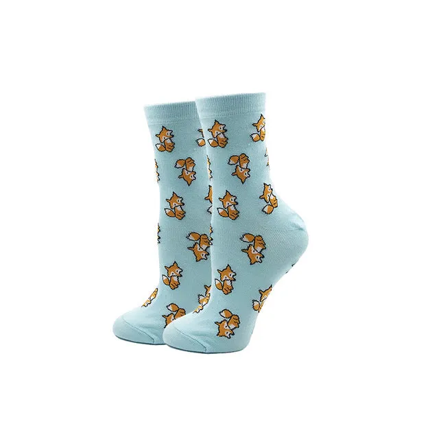 All over Printed Socks Cotton Colorful Cartoon