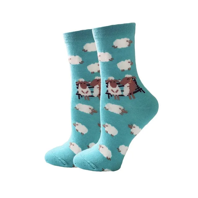 All over Printed Socks Cotton Colorful Cartoon