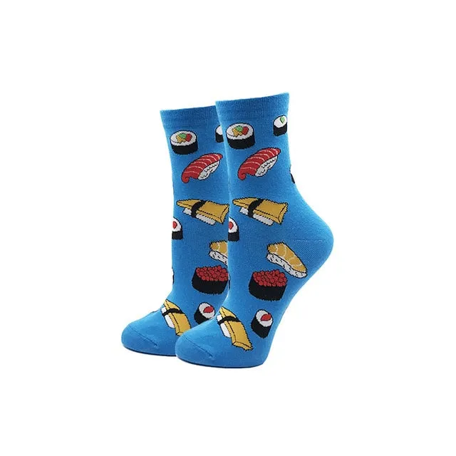 All over Printed Socks Cotton Colorful Cartoon