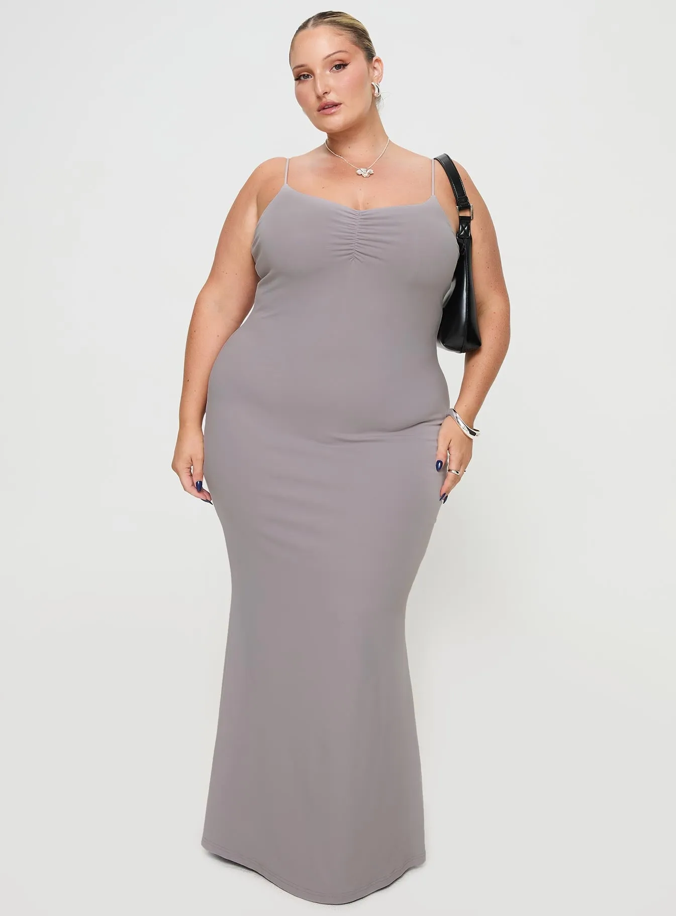 Arabellia Maxi Dress Grey Curve