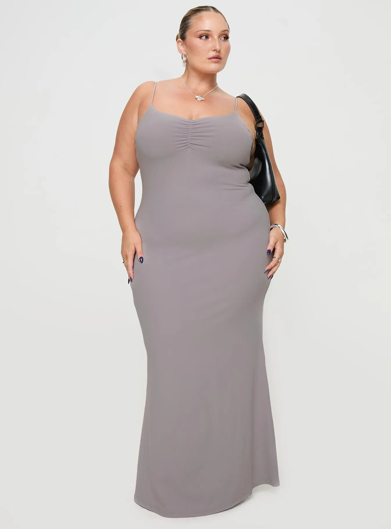 Arabellia Maxi Dress Grey Curve