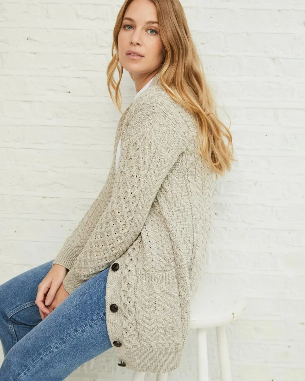 Aran Delphi Boyfriend Cardigan