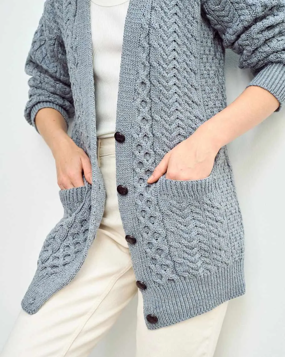 Aran Delphi Boyfriend Cardigan