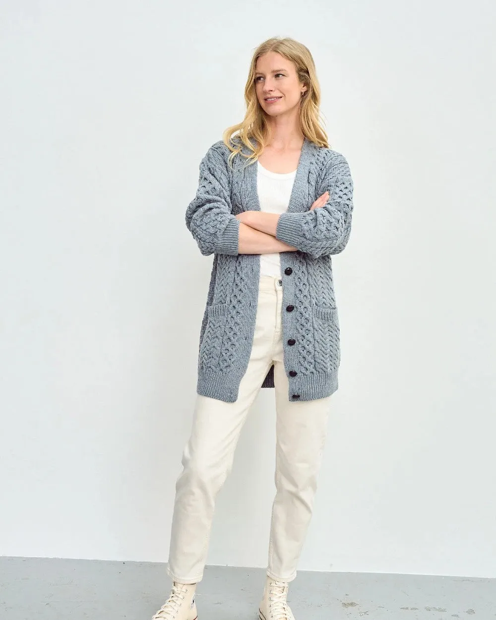 Aran Delphi Boyfriend Cardigan