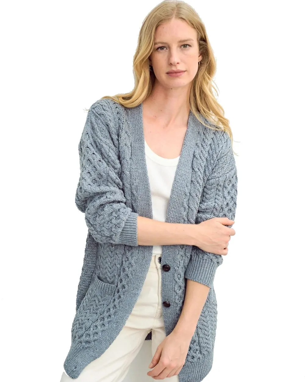 Aran Delphi Boyfriend Cardigan