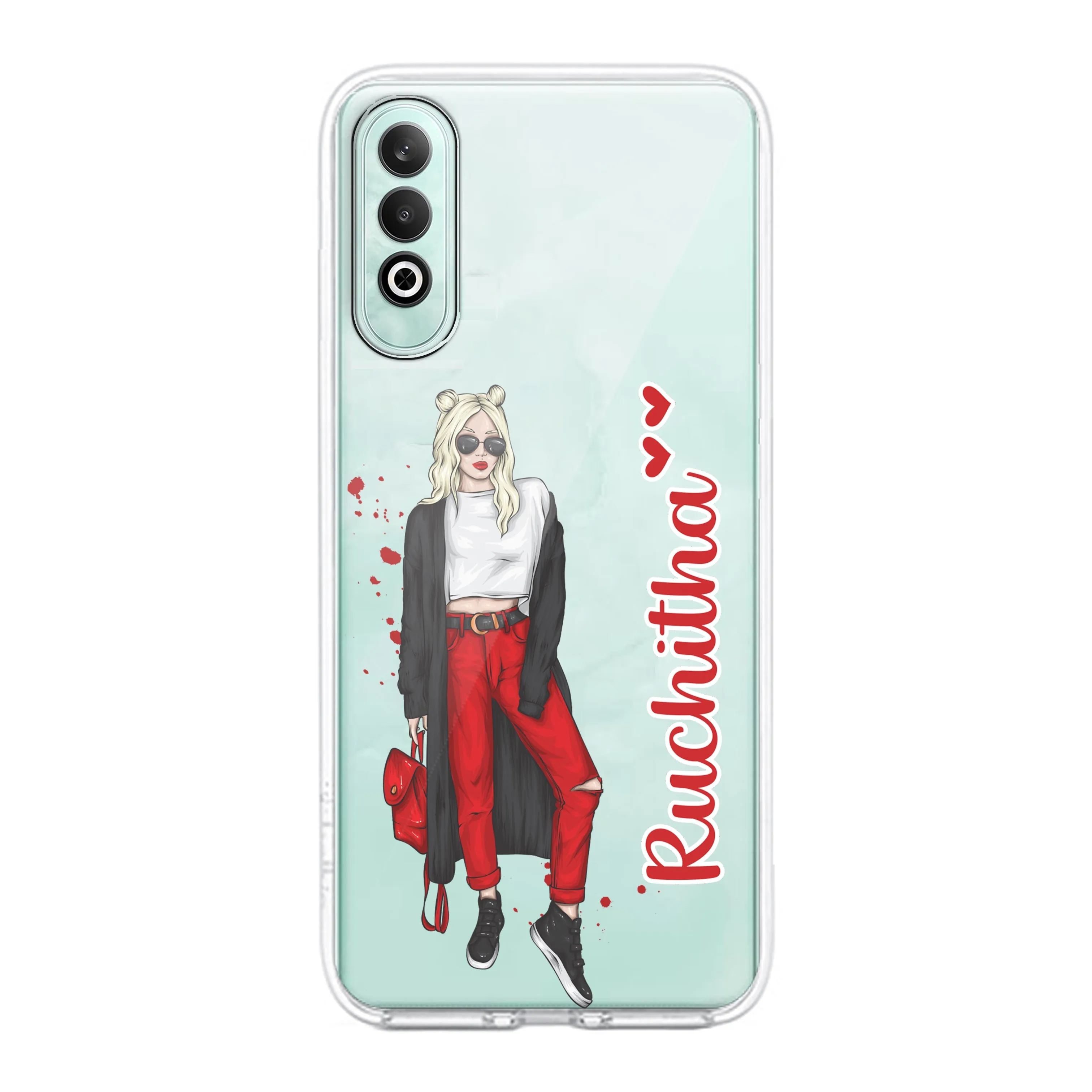 Attitude Girl Customize Transparent Silicon Case For OnePlus