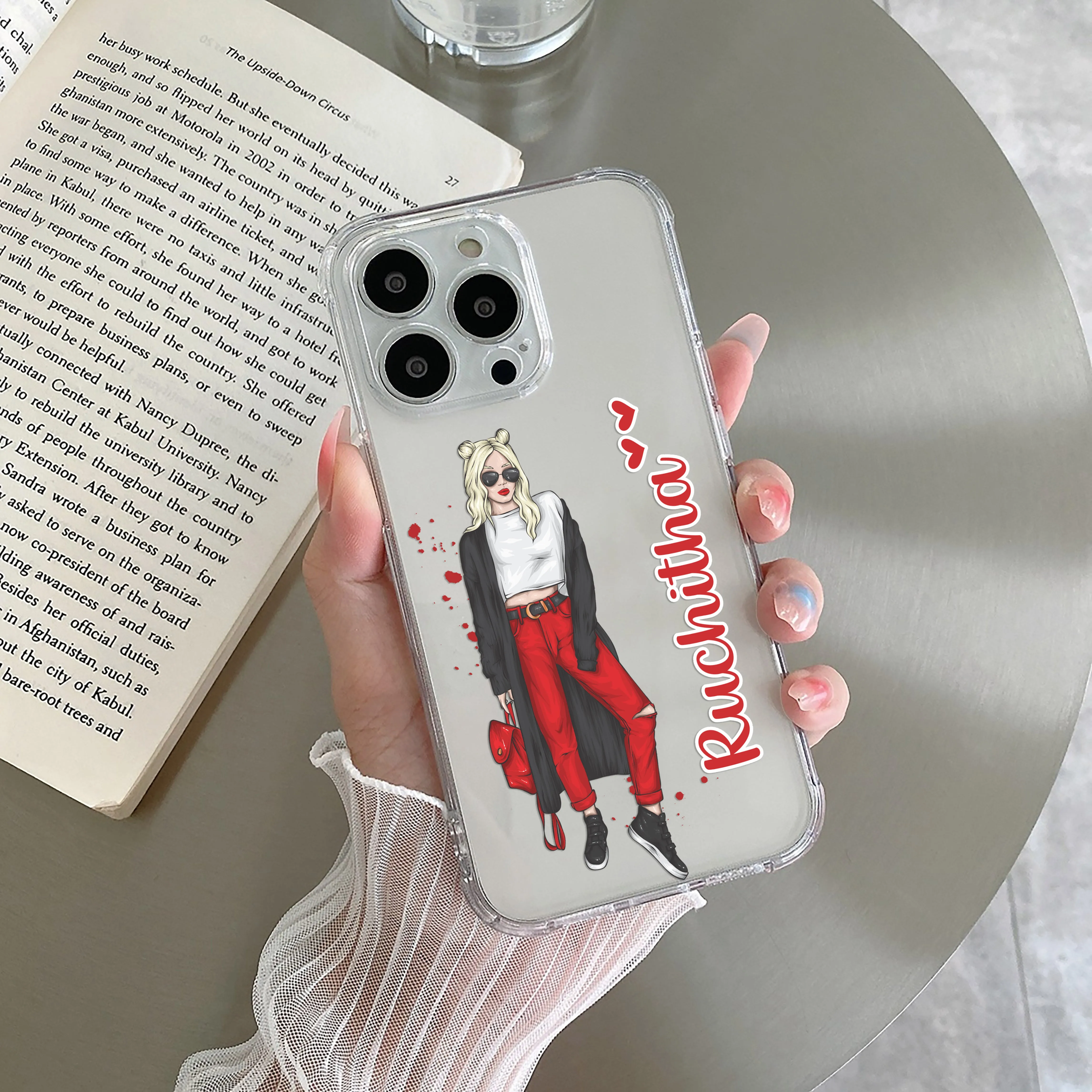 Attitude Girl Customize Transparent Silicon Case For OnePlus