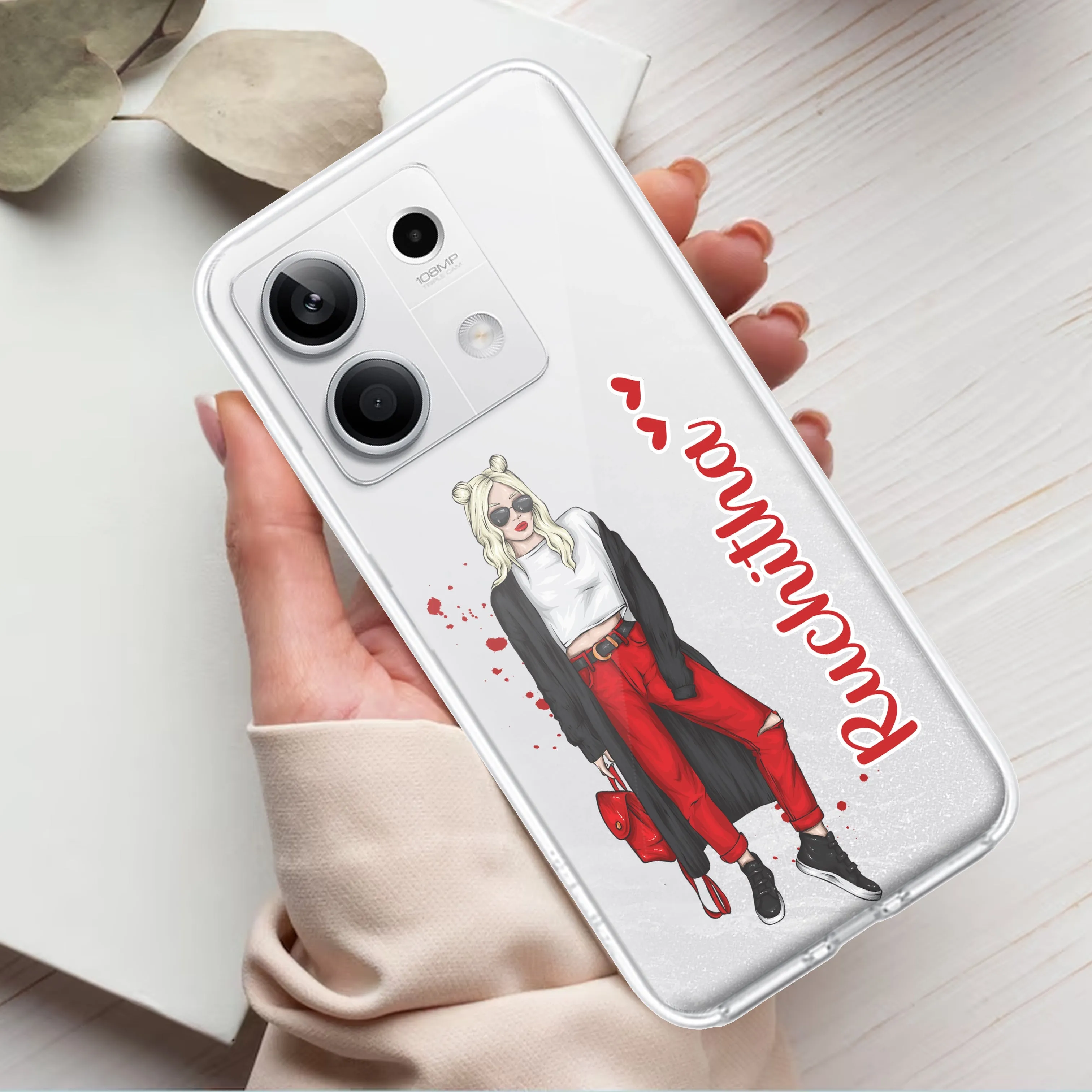 Attitude Girl Customize Transparent Silicon Case For Redmi/Xiaomi