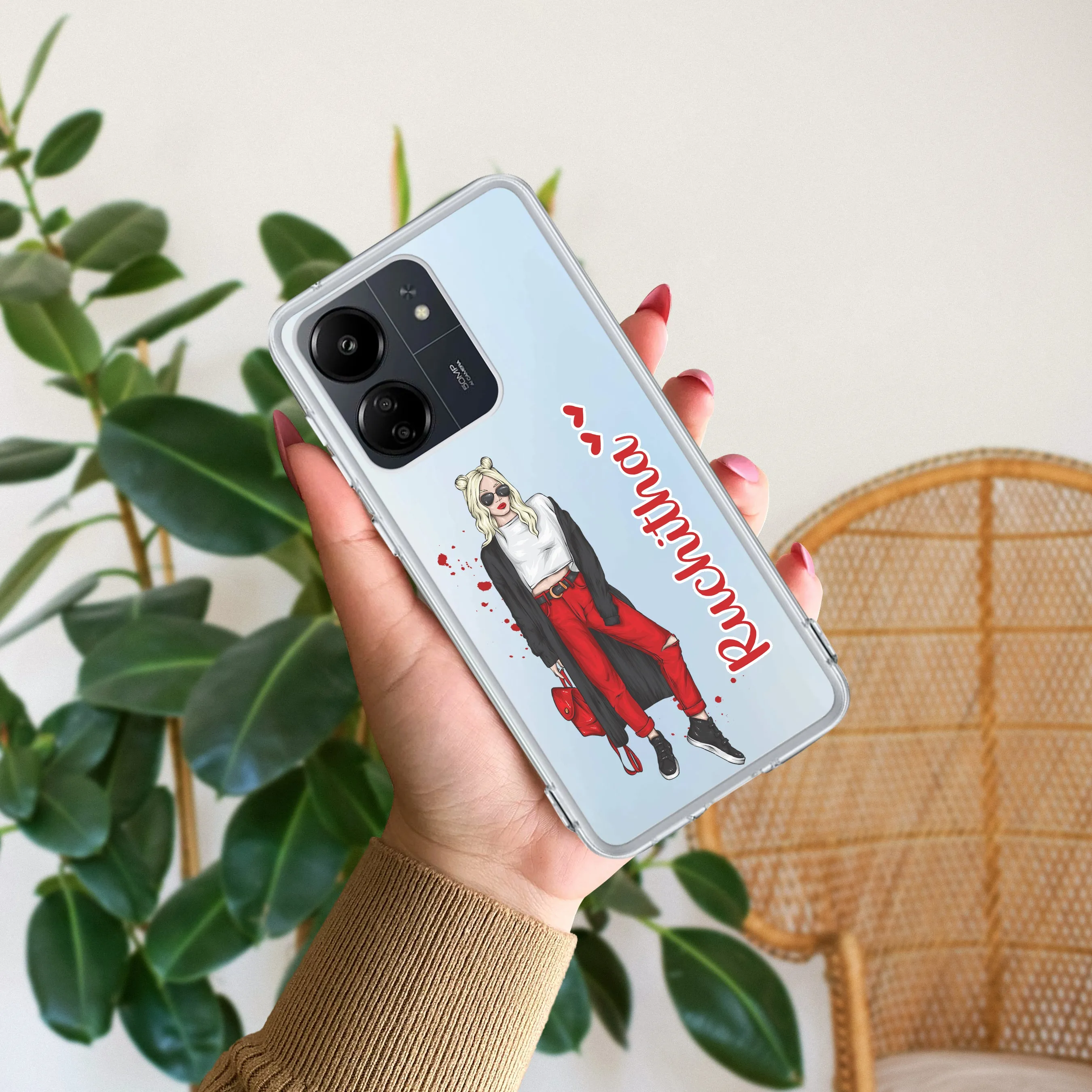 Attitude Girl Customize Transparent Silicon Case For Redmi/Xiaomi