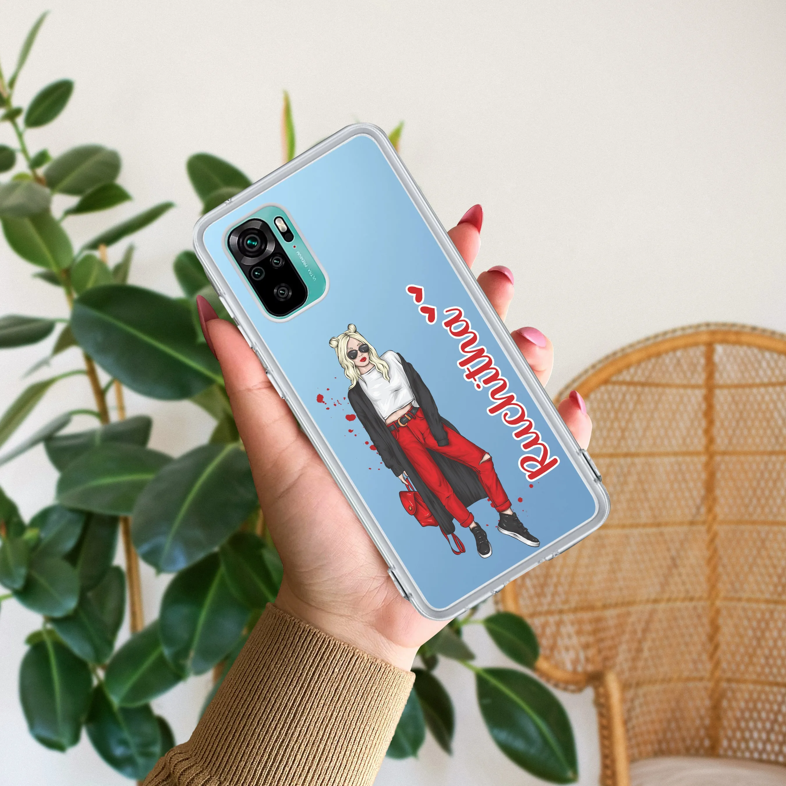 Attitude Girl Customize Transparent Silicon Case For Redmi/Xiaomi