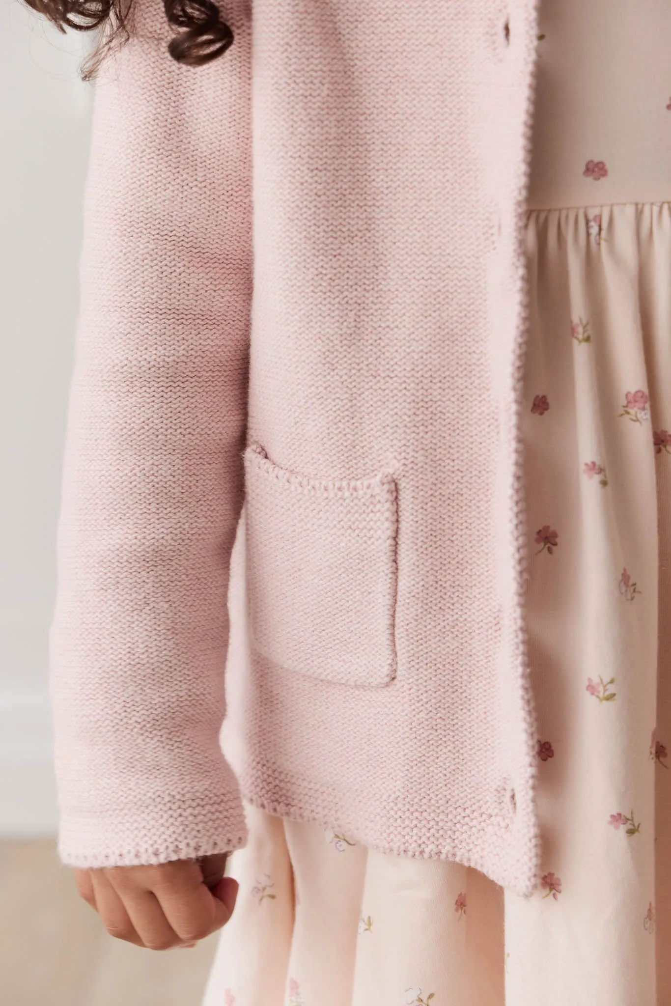 Aude Cardigan - Dainty Pink Marle