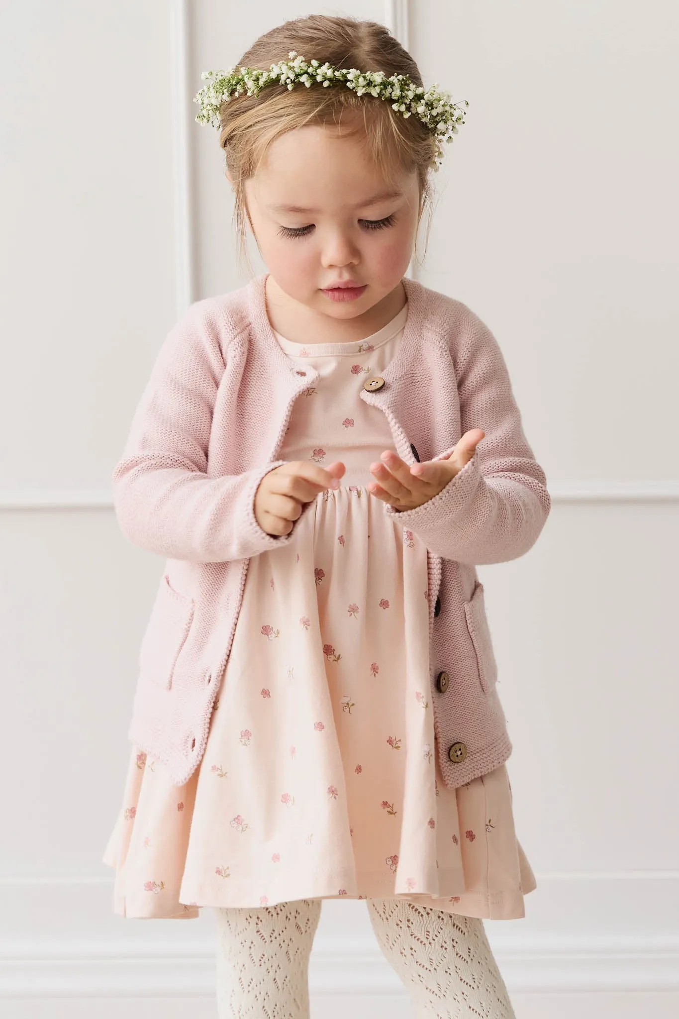 Aude Cardigan - Dainty Pink Marle