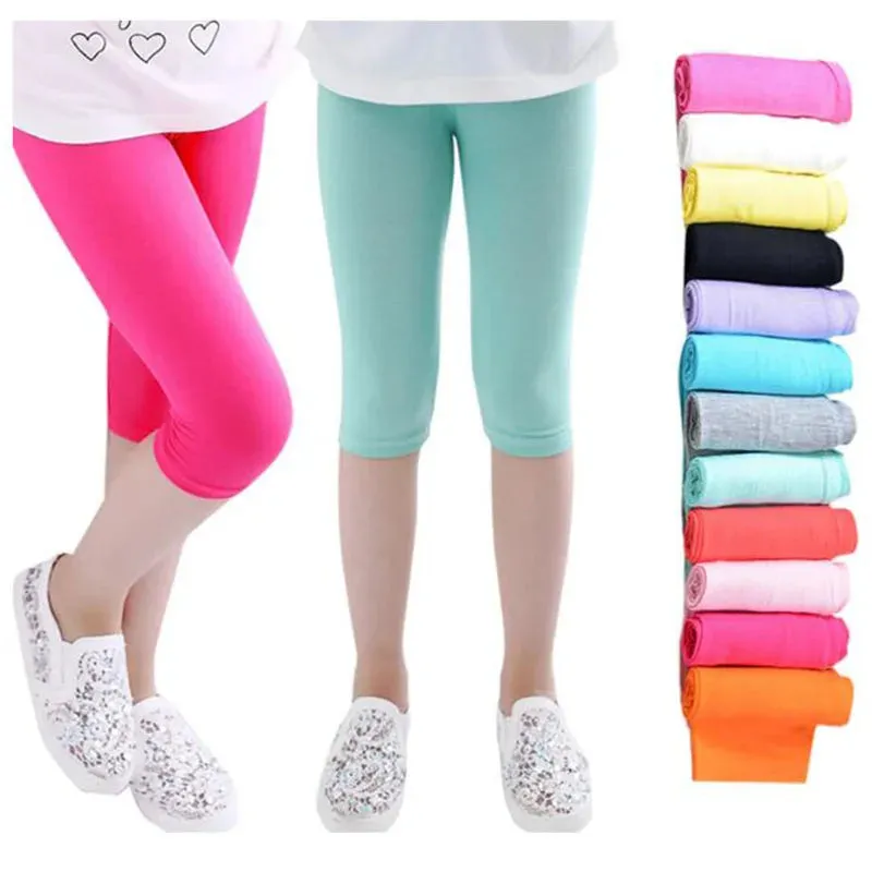 Baby Girl 2-12Y Cropped Candy Color Leggings