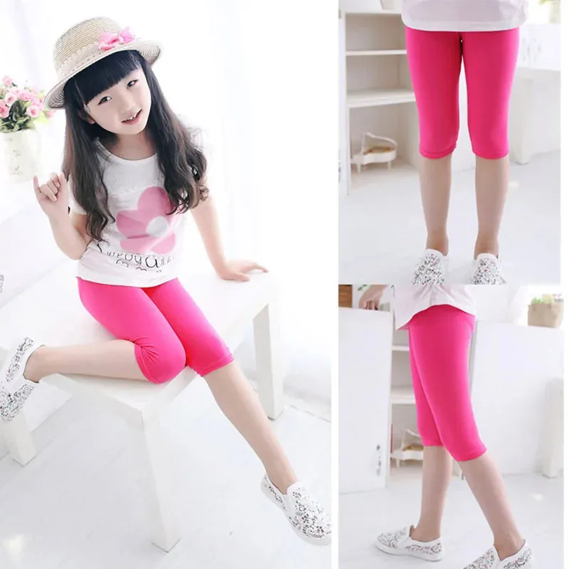 Baby Girl 2-12Y Cropped Candy Color Leggings