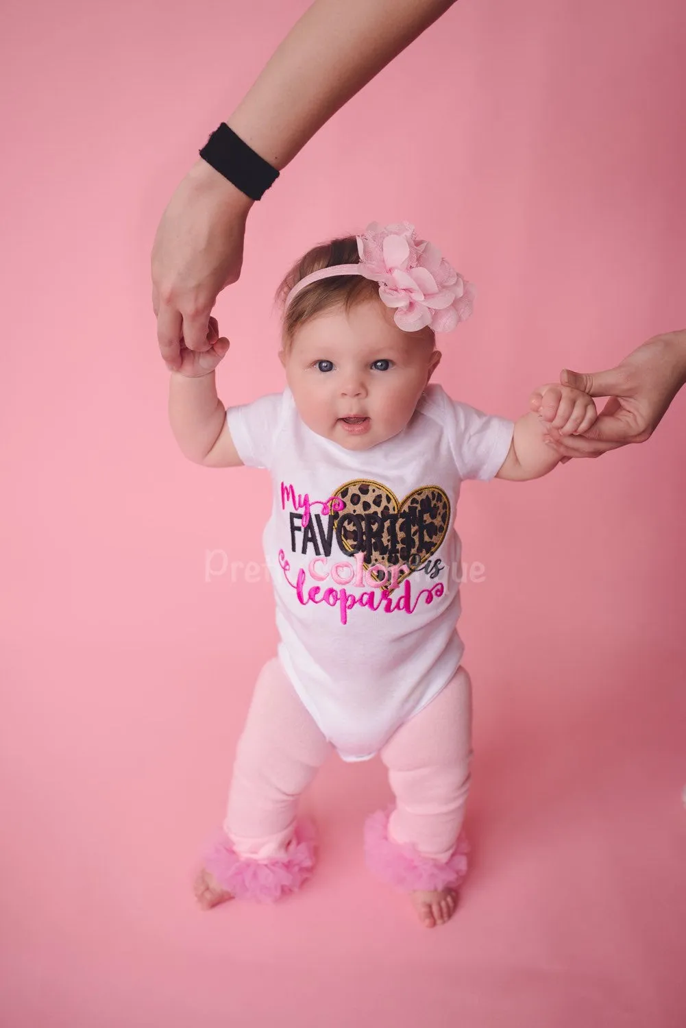 Baby girls My favorite color is lepoard shirt or bodysuit -- Bodysuit or t shirt baby, toddler, children