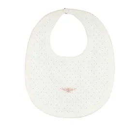 Baby Girl's Pink Dots and Rosebuds Bib