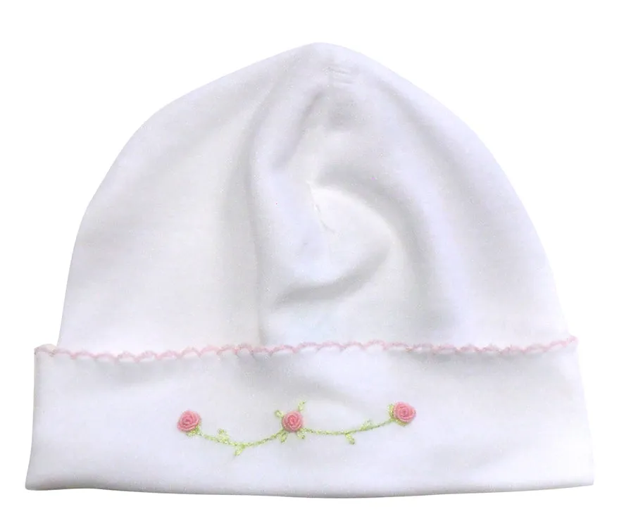 Baby Girl's White Rose Vine Hat