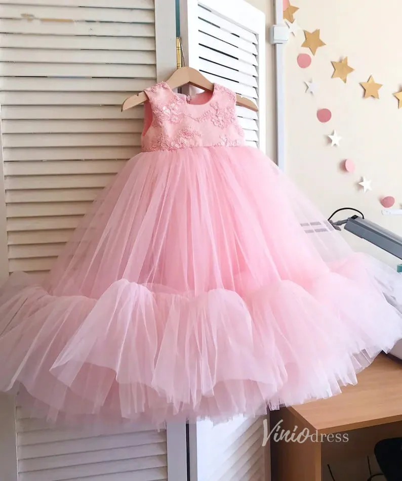 Baby Pink Tulle Flower Girl Dresses GL1132