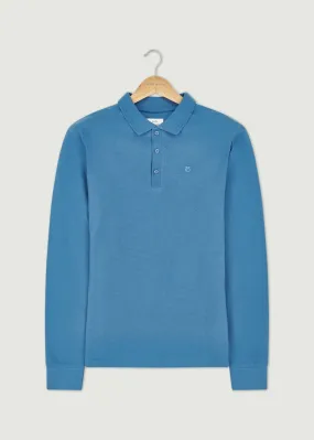 Barone Long Sleeve Polo - Blue