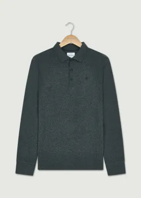 Barone Long Sleeve Polo - Charcoal Marl