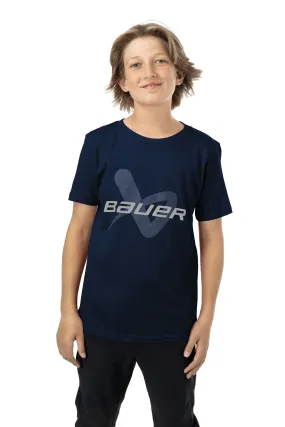 Bauer Core Lockup Youth Shortsleeve Shirt - Navy