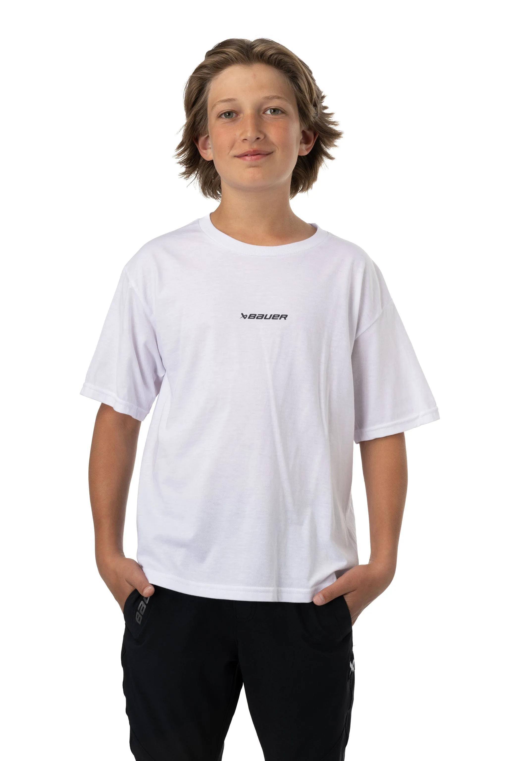 Bauer Core Youth Shortsleeve Shirt - White