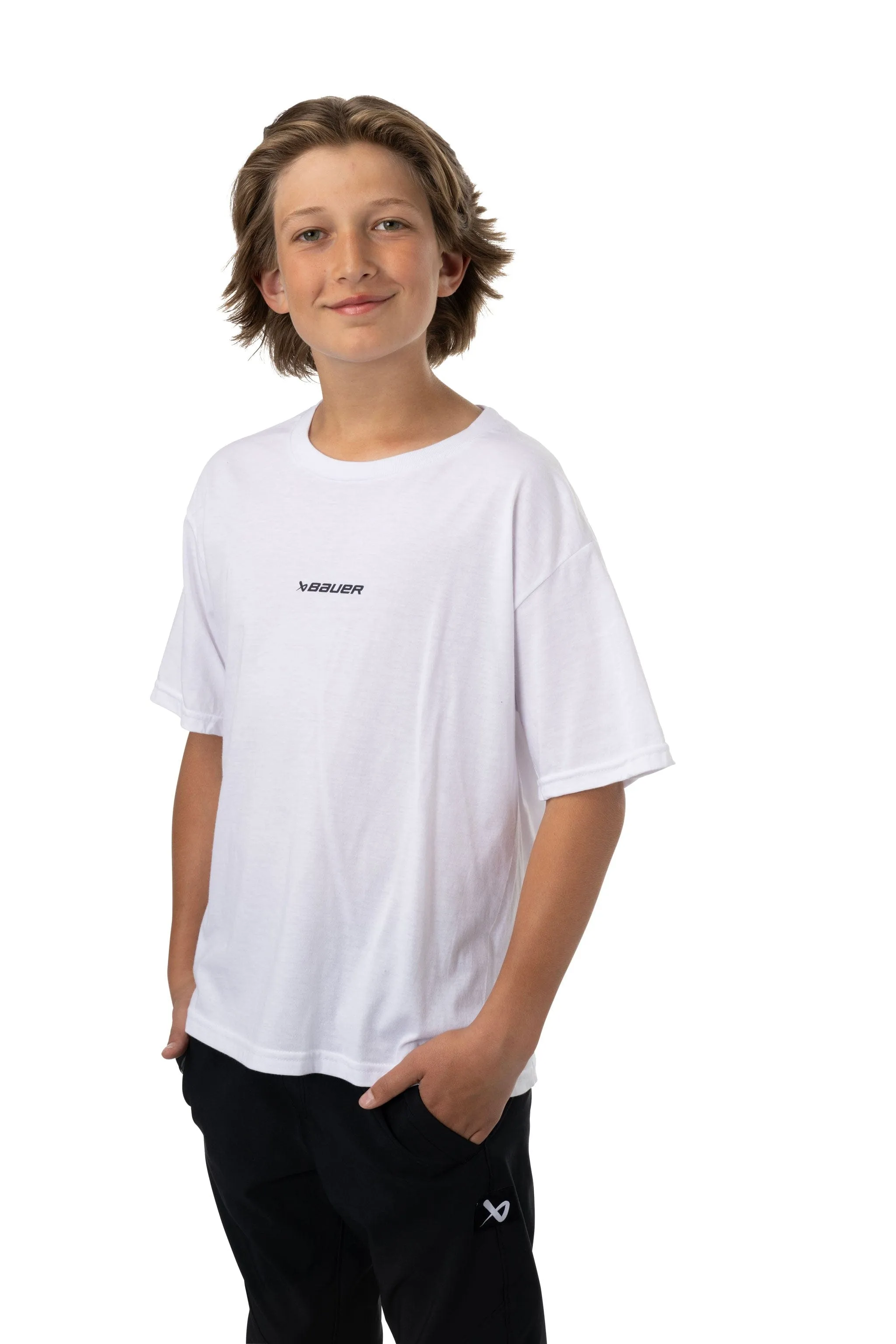 Bauer Core Youth Shortsleeve Shirt - White