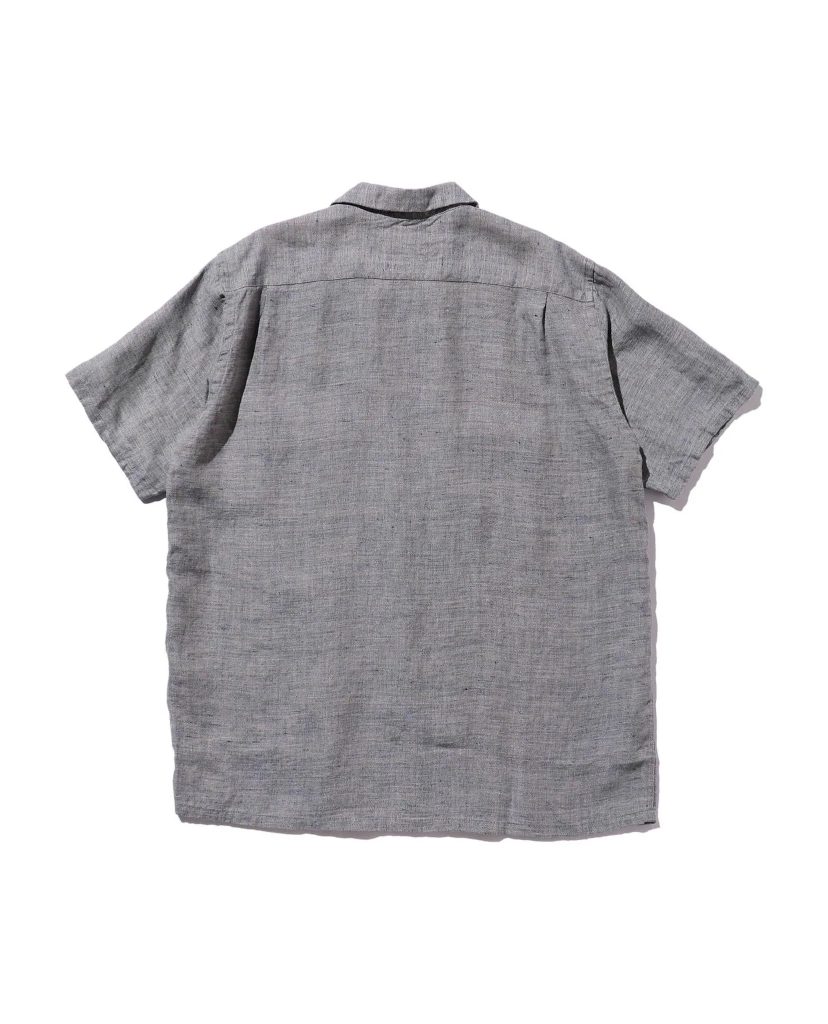 Beams Plus Open Collar Short Sleeve Linen Chambray