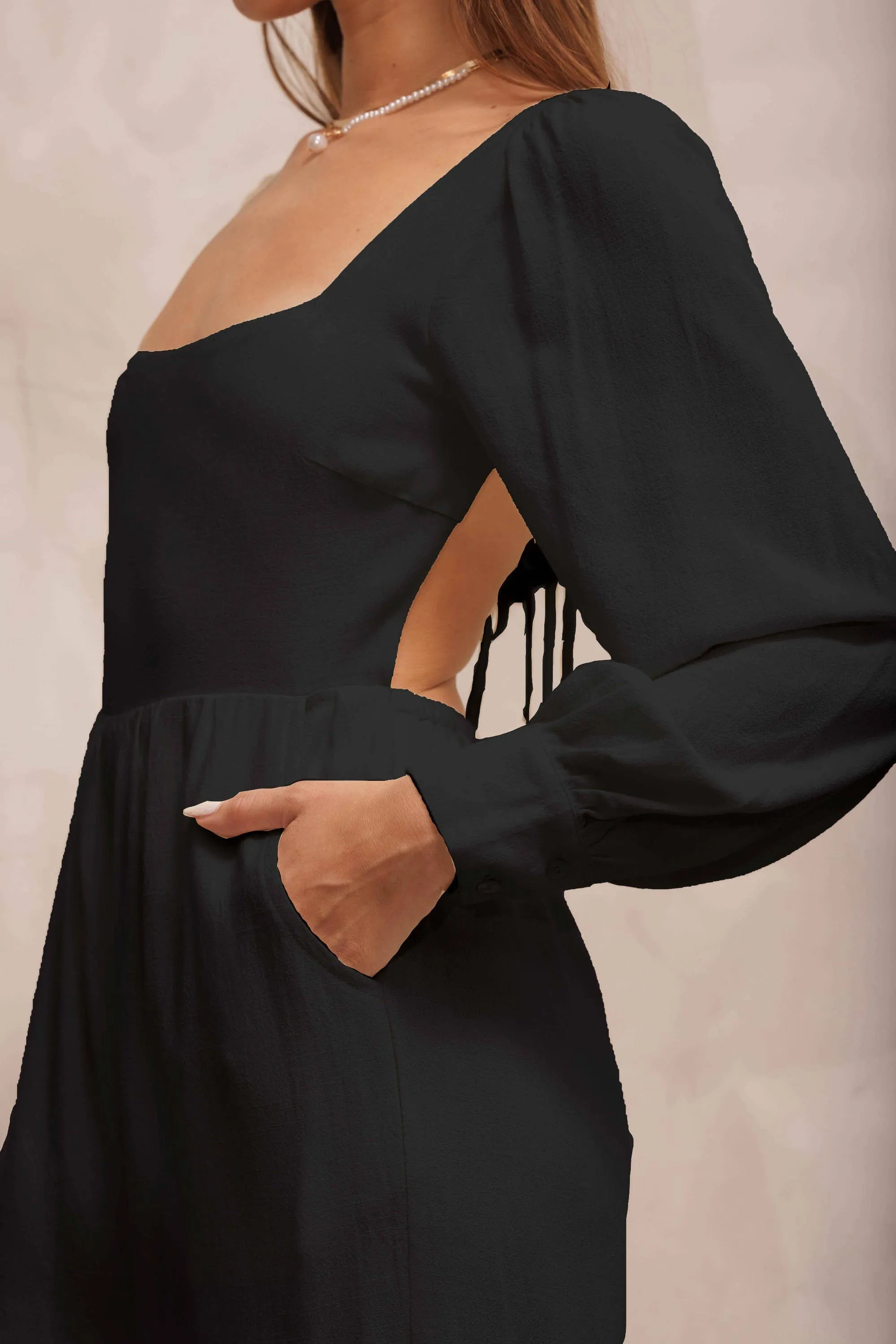 Black Open Back Jumpsuit