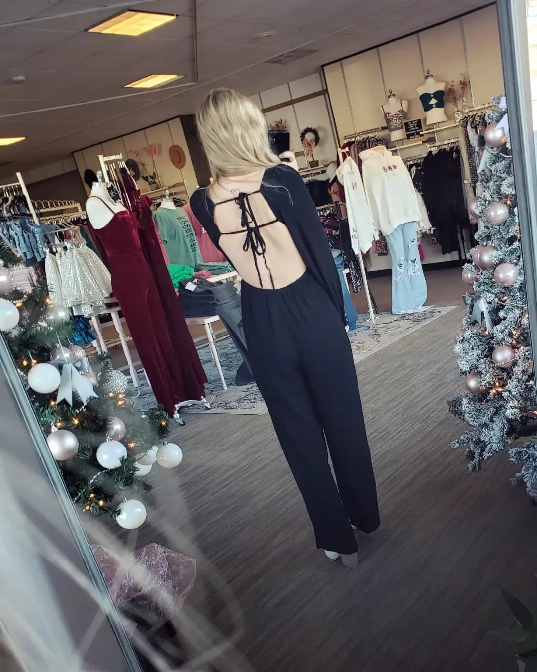 Black Open Back Jumpsuit