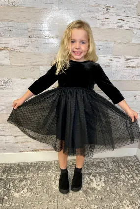 Black Velvet Tutu Dress