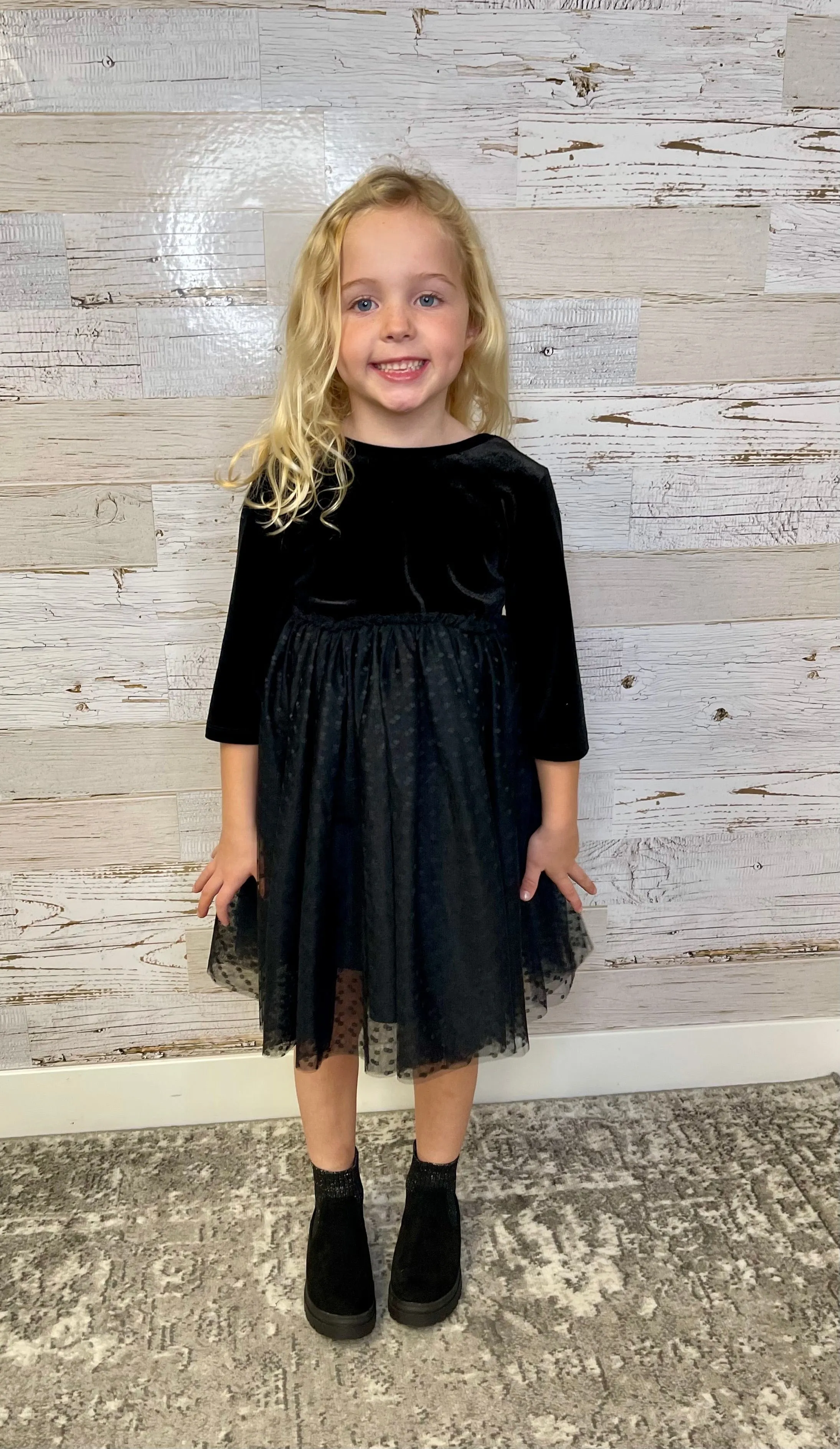 Black Velvet Tutu Dress