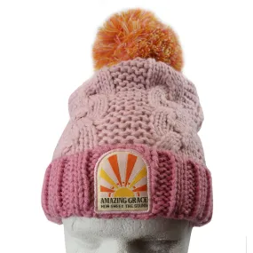 Blessed Girl Womens Pom Pom Beanie Amazing Grace