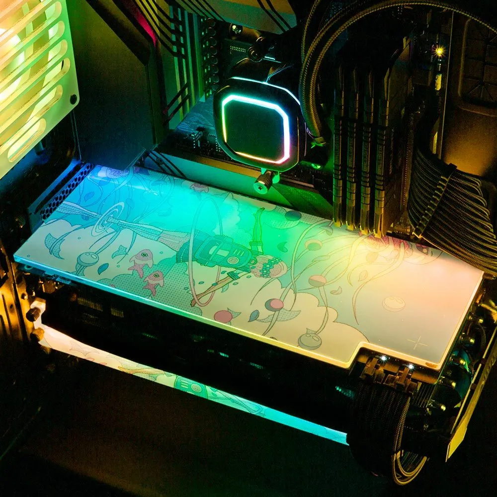 Blue Infinity RGB GPU Backplate