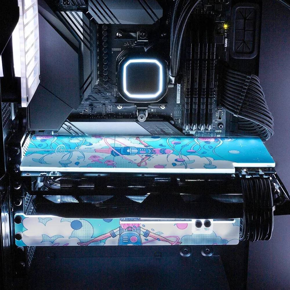 Blue Infinity RGB GPU Backplate