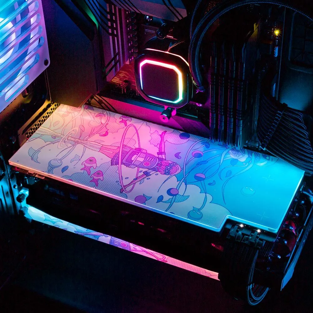 Blue Infinity RGB GPU Backplate