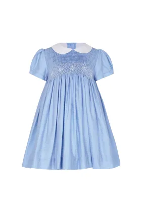 Blue Nella Smocked Dress